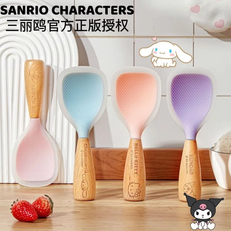 

Kawaii Anime Cartoon Sanrio Hello Kitty Kuromi My Melody Cute Silicone Rice Spoon Rice Shovel Portable Easy Clean Furniture Gift