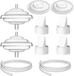 Breast Pump Parts for Spectra, Replace Duckbill Valves Tubes Backflow Protector Membrane for Spectra S1 S2 9 Plus Synergy Gold