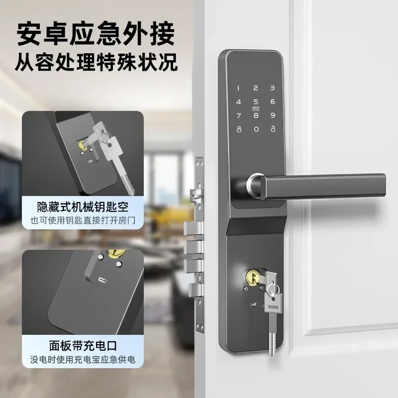 TTlock Hotel Lock Smart Door Lock Password Electronic Door Lock IC Card NFC APP Remote Unlock Homestay Apartment Password Locks