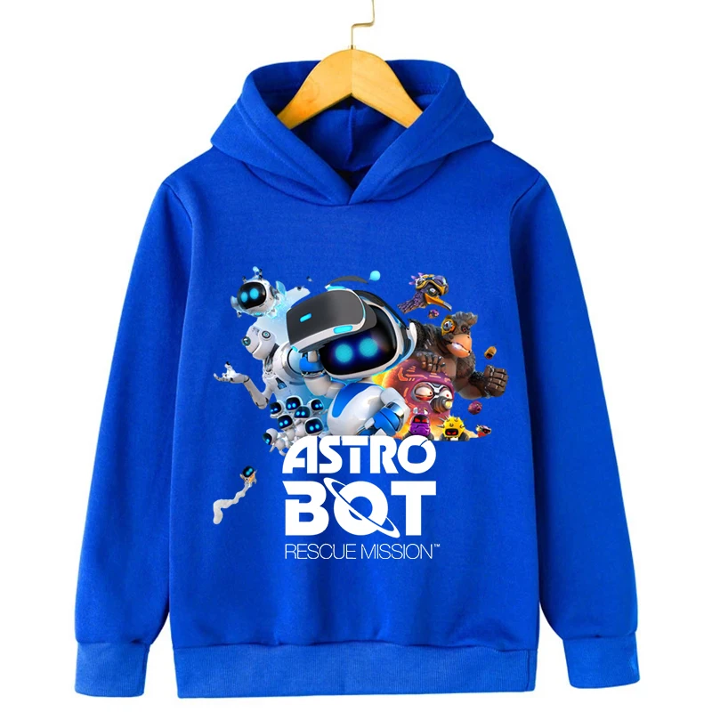 New Astro Bot Hoodies Kids Sweatshirt Boys Girls Funny Clothes Autumn Long Sleeve Harajuku Pullovers ASTROBOT Casual Hooded Tops