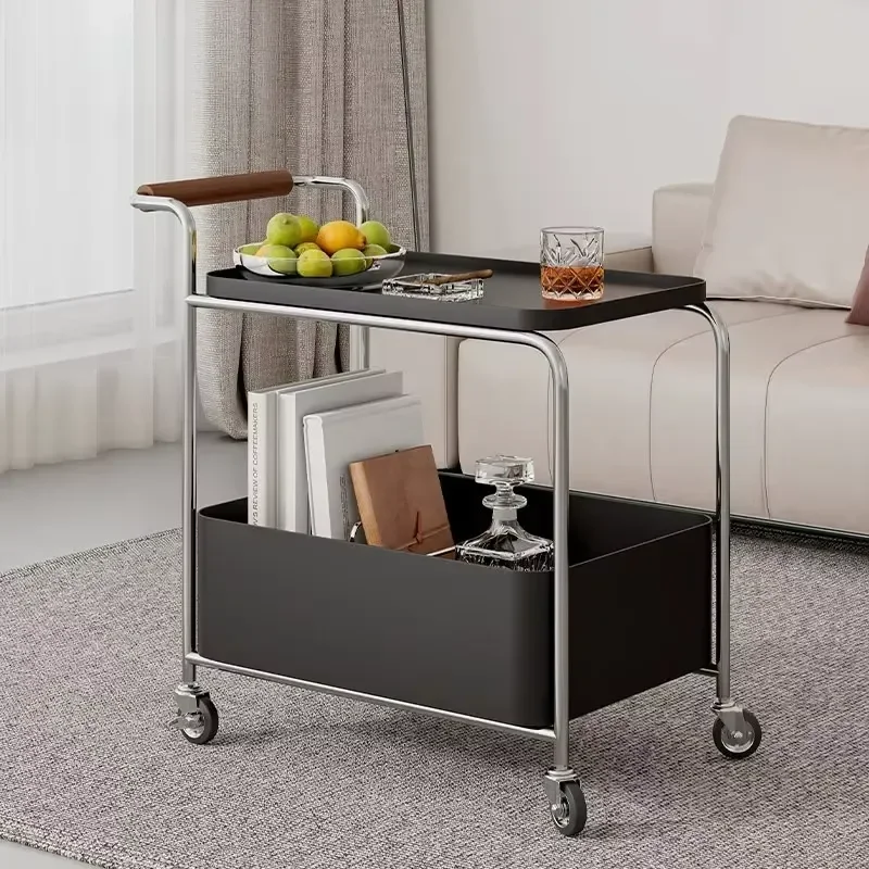 Modern Minimalist Removable Side Cart Living Room Storage Rack Kitchen Islands Organizer Trolley Home Furniture