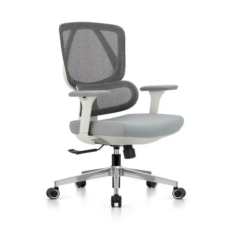Ergonomic Mesh Office Chair with Adjustable Headrest and Armrests Retractable Footrest Modern Design Sturdy Back Support
