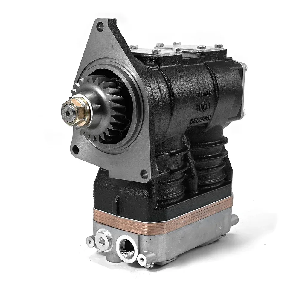 

612630030405 K007025 Double Cylinder Air Brake Compressor Pump for Shacman CNHTC Sinotruk Howo Shacman China Truck Engine Parts