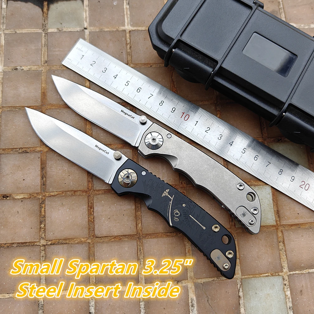 Складной нож JUFULE 2026 Spartan с клинком 3.25 дюйма, титановой рукоятью, керамическими подшипниками, сталь N690, для кемпинга, охоты, активного отдыха, EDC-инструмент