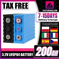 3.2V 200Ah Lifepo4 Battery 4/16PCS 12V 24V LIFEPO4 Rechargeable Batteri Pack For RV EV Boats Golf-Cart Solar Cell With Busbars