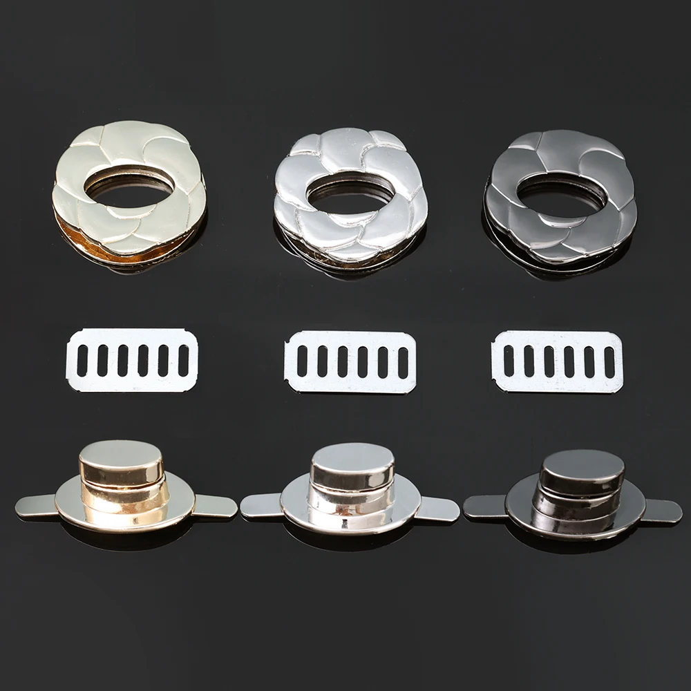 Flower Shape Metal Clasp Locks para DIY Making Craft, Catch Thumb Lock, Purse Buckle Fasteners, Wallet Buckle