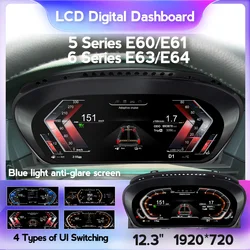 Navifly 1920*720 HD Upgraded Original Car LCD Digital Dashboard Display Panel For BMW 5 Series E60 E61 E63 E64 CCC CIC 2003-2010