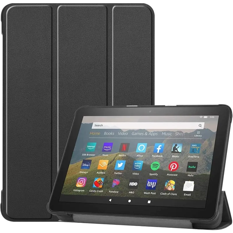 

Чехол для планшета All New Fire HD 8, Fire HD 8 Plus (только совместим с 8 дюймов 10 поколений, выпуск 2020 г.) — защитный чехол черный