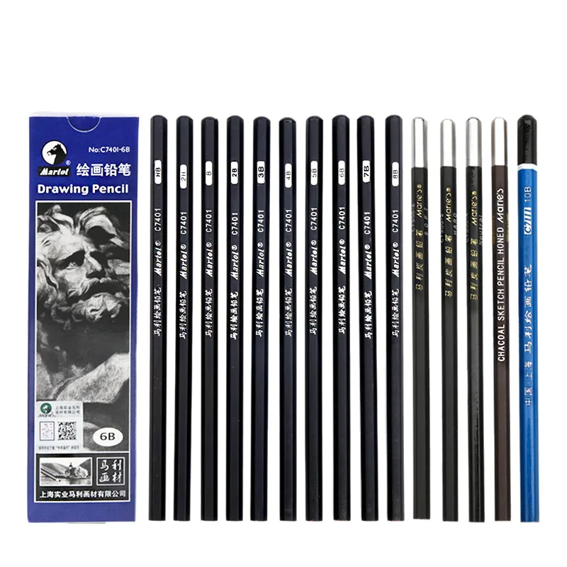 Marie's Drawing Pencils, Multiple Hardness Grades, Smooth Writing, Ideal for Sketch, Draft and Student Daily Art Practice.