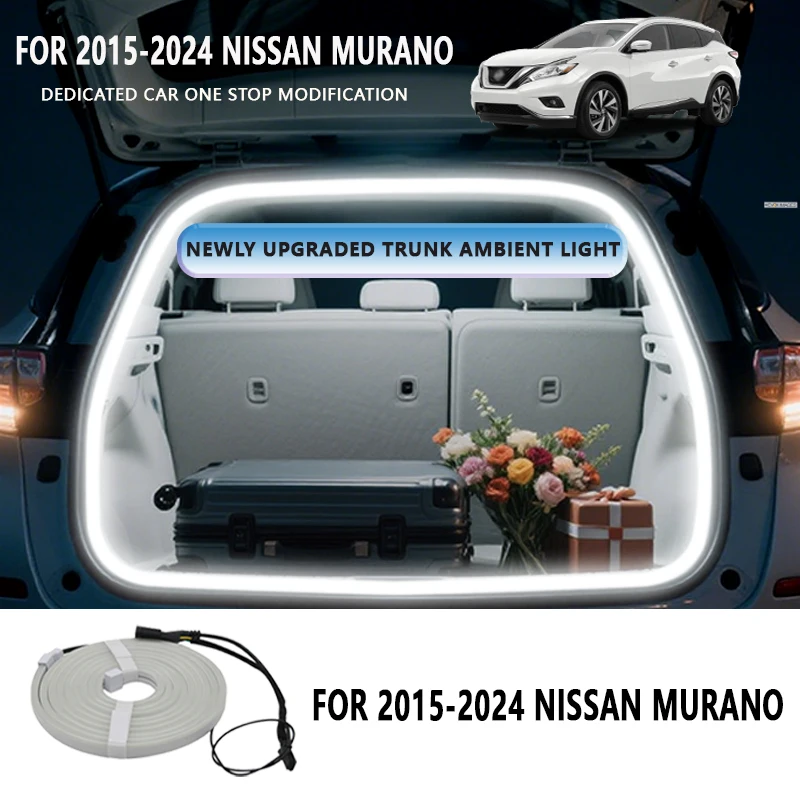 

ДЛЯ 2015-2024 NISSAN MURANO задний багажник, светодиодные полосы, полосы для багажника, внутренняя декоративная лампа, полоса, атмосферный свет для багажа