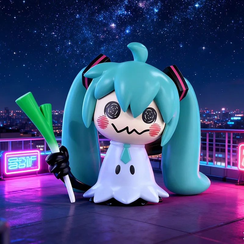 1pc Hatsune Miku Anime Beeldje Kawaii Mimikyu Miku Beeldje Gk Standbeeld Model Pop Collectie Kamer Bureau Decoratie Speelgoed Gift