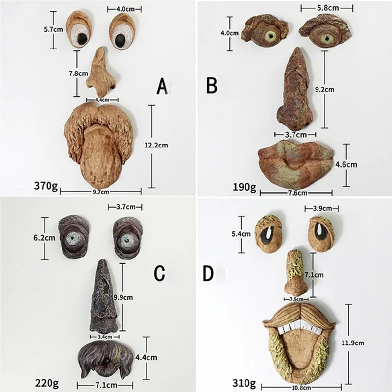 Peeker Yard Art Outdoor Tree Funny Old Man Face Sculpture Whimsical Tree Face Garden Decoration