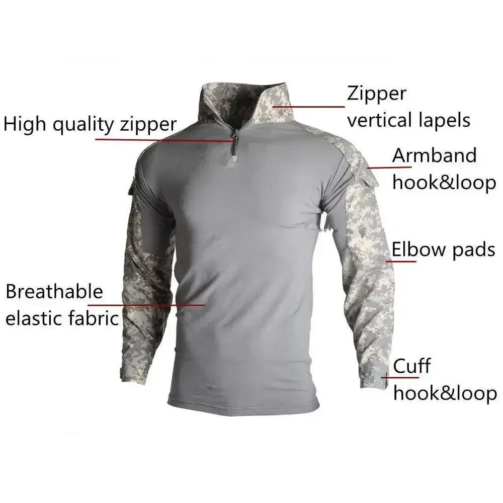 Tactical Uniform Clothes Suits Training Suit Camo Shirts Hunting Clothing Outdoor Waterproof Pants Paintball Pant Men