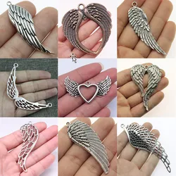 Bulk Charms For Jewelry Making Kit Pendant Diy Jewelry Accessories Big Double Angel Wing Charms