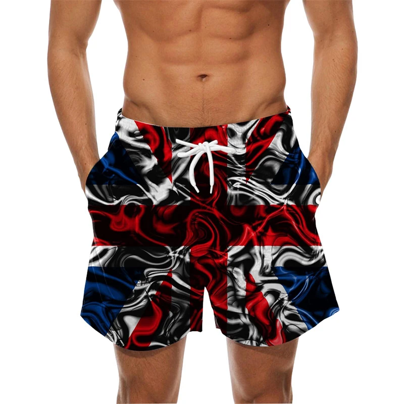 Vintage 3D British Flag Print Beach Shorts Men\'s Summer Loose Fashion Swimwear Pants Women Kid Casual Hawaii Vacation Y2k Trunks