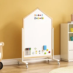 Children's drawing board double-sided magnetic movable bracket easel baby home graffiti whiteboard erasable blackboard