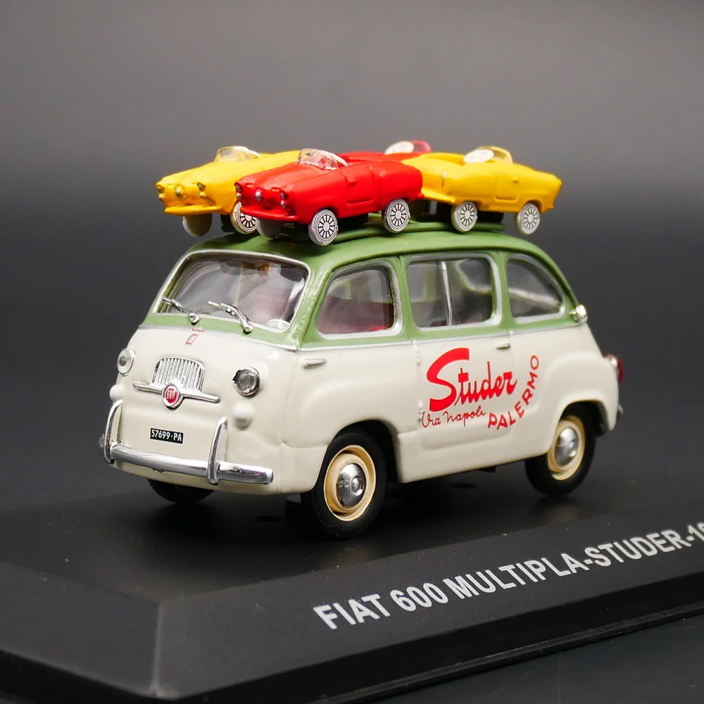 Ixo 1:43 Fiat 600 Multipla-Studer 1959 Diecast Car Metal Toy Model