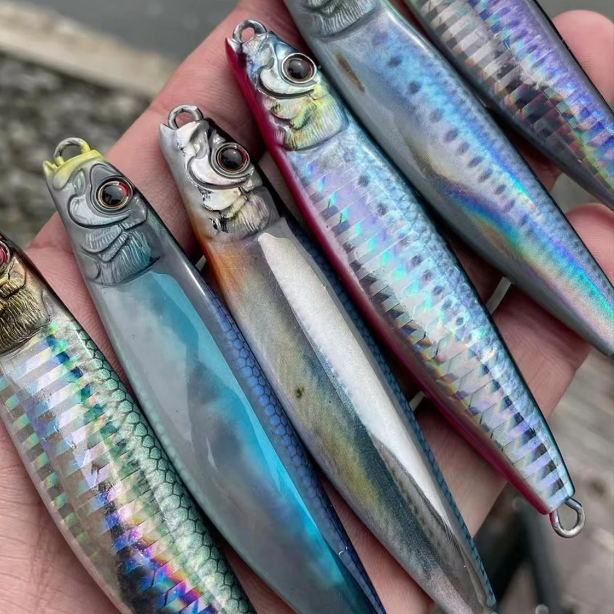 Plantilla de Metal para pesca en el mar, cebo para lubina con impresión 3D, 7,5 cm, 40g, aparejos para trucha, costa, arrastre lento, plantillas fundidas, atuna, agua salada, señuelo Wahoo