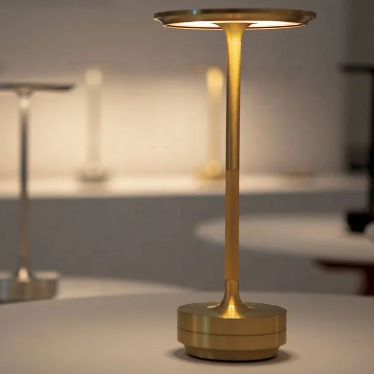 Metal Decorative Light Emitting Diode Bar Ambient Light Touch Control Rechargeable Desk Lamp