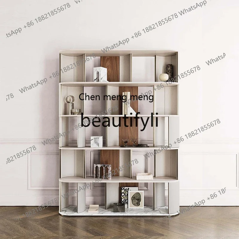 Hot sales Minimalist high-end multi-layer storage bookshelf, large flat display cabinet, whole house custom cabinet