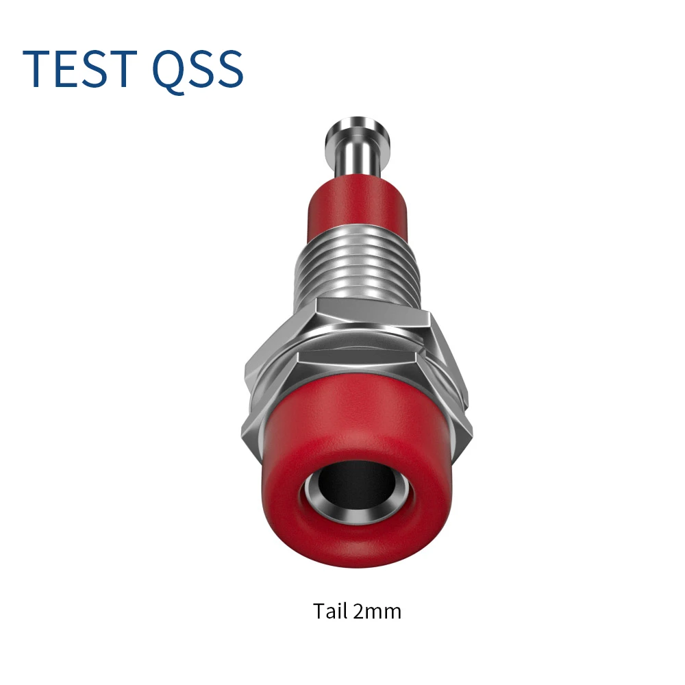 QSS-Banana Soquete Terminal Conector, 2mm Banana Plug Jack, Ligação Post Porca, Teste Elétrico Furo, DIY Peças, Q.40006, 10Pcs