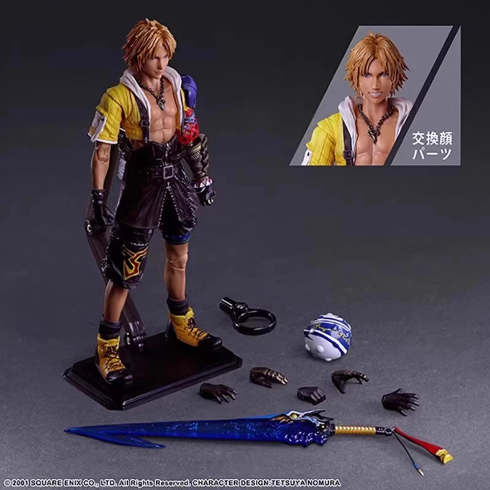 In Stock Play Arts Remastered Edition Male Soldier Tidus 25cm Action Figure Full Set Model Toys for Fans Gift