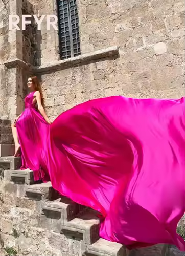 RFYR A Line Evening Dress Long Train Party Dresses Flying Dress Celebrity Gala Dress for Arabic Women فساتين منا Customized - Image 6