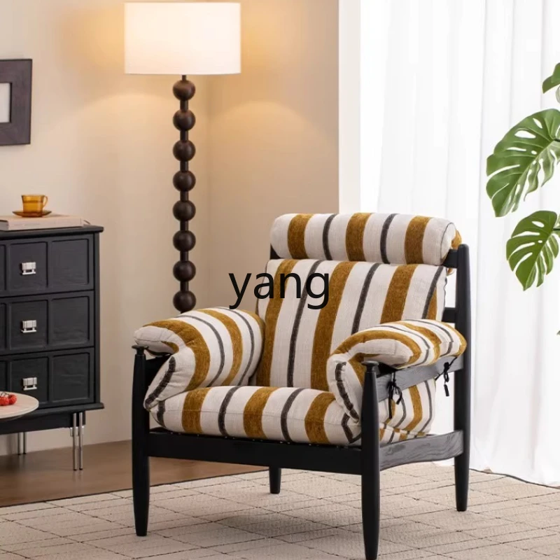 

YHM light luxury solid wood leisure sofa chair living room balcony