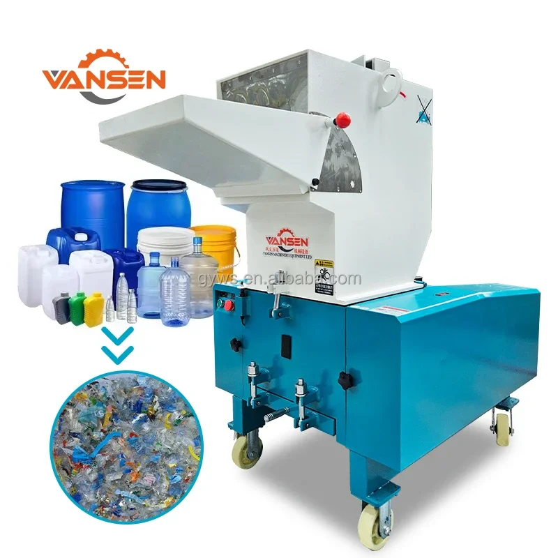 

China factory used pvc waste hard plastic barrel film pet bottle recycling crushing grinding plastic crusher machines prices