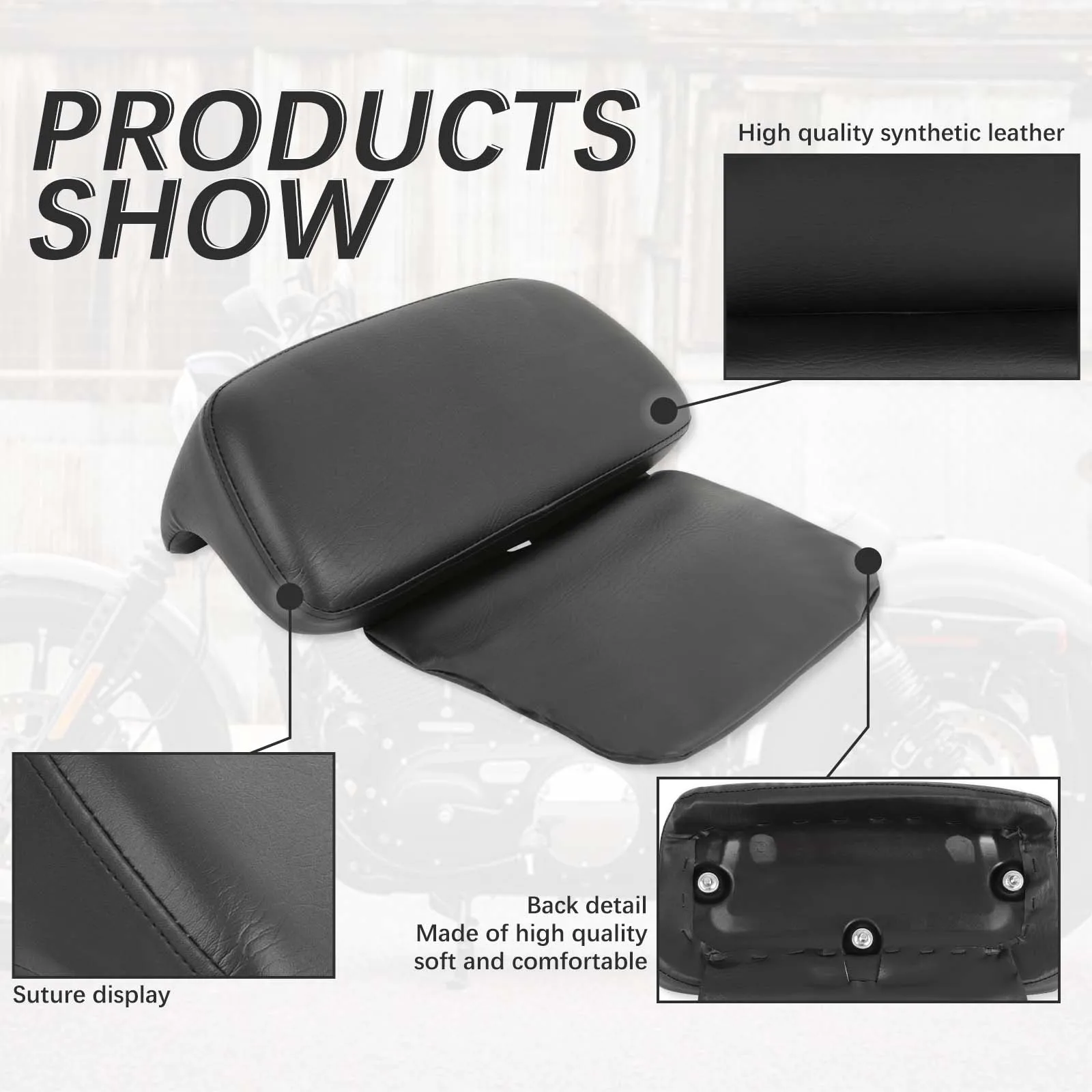 Motorcycle Chopped Razor Tour Pack Backrest Pad Trunk Backrest Pads Backrest Pad For Harley Touring 2014-2023 CVO Electra Glide