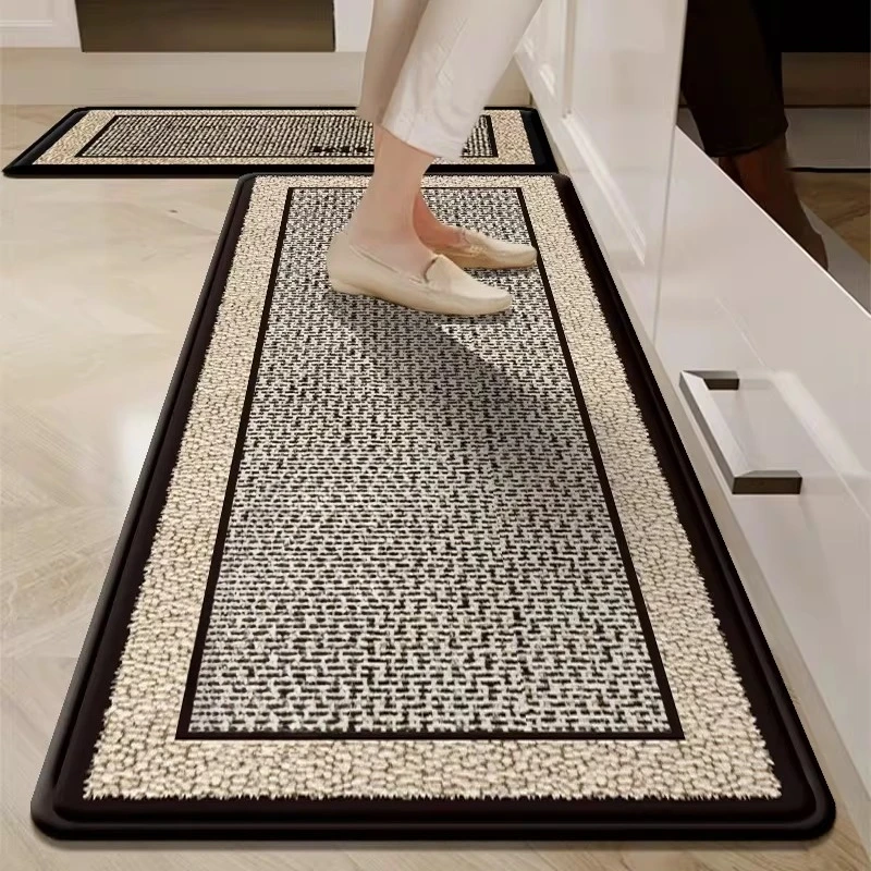

Kitchen floor mat can be scrubbed leave-in non-slip and oil-proof carpet