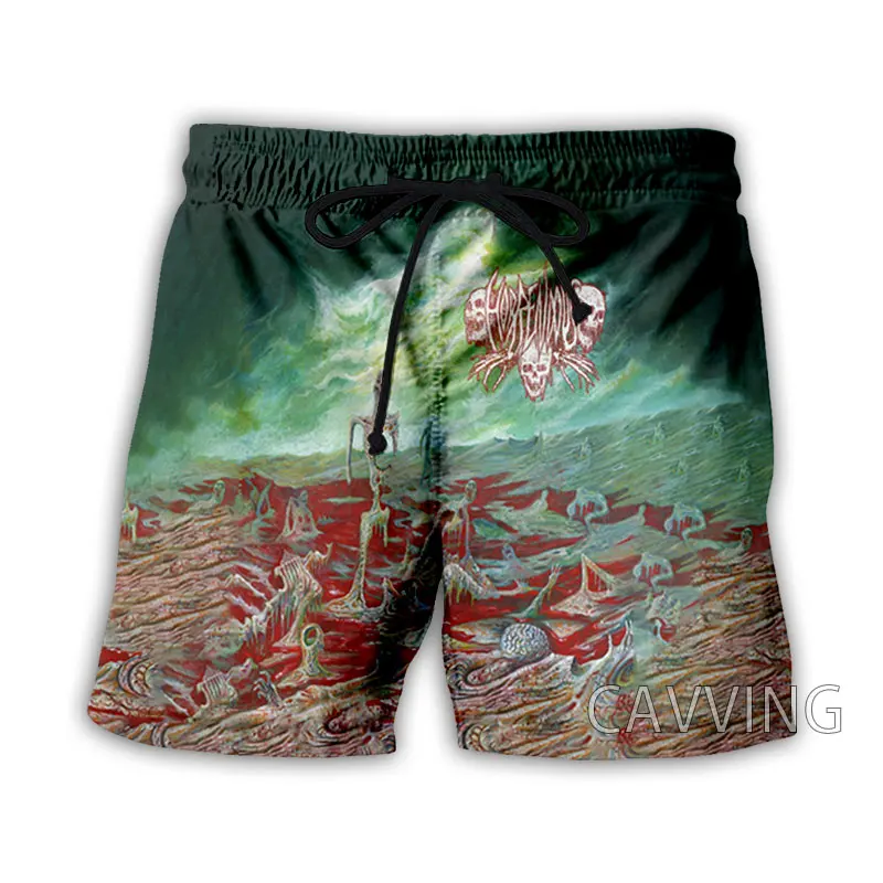 

CAVVING 3D Printed HORRENDOUS Rock Summer Beach Shorts Streetwear Quick Dry Casual Shorts Sweat Shorts for Women/men