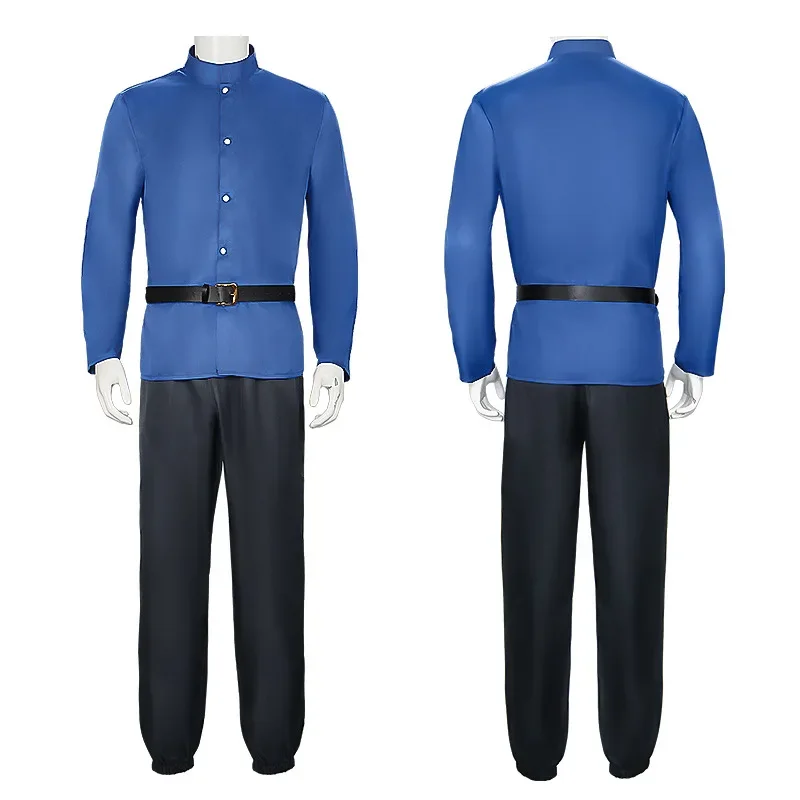 Anime Orb: On The Movements Of The Earth Rafal Cosplay Costume Blue Top Pants Uniform Suit Adult Unisex Halloween Outfit