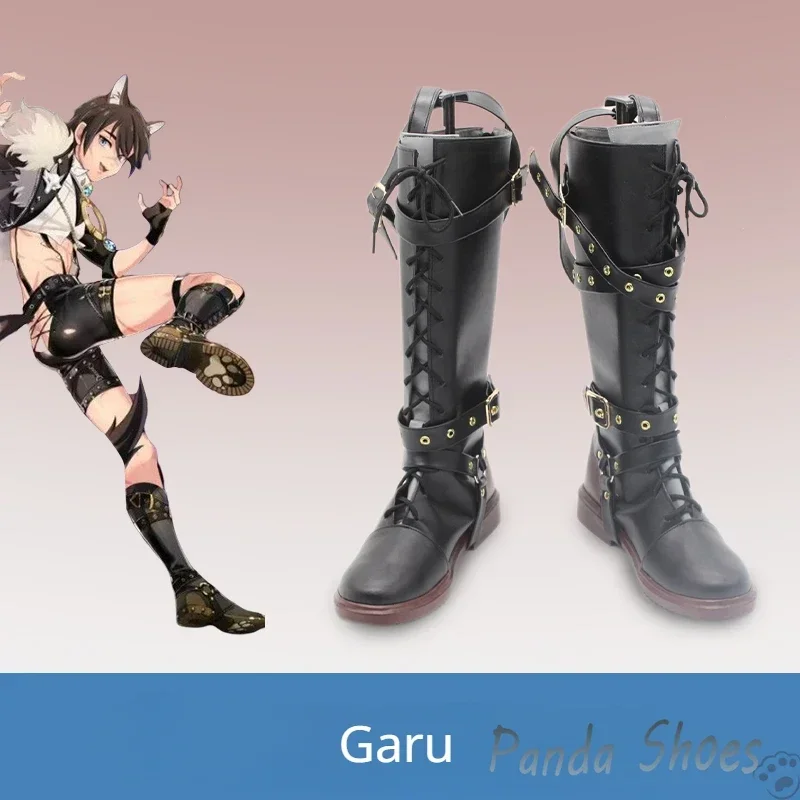 

Nu Carnival Garu Обувь для косплея Аниме Игра Cos Черные длинные сапоги Nu Carnival Garu Косплей Костюм Опора Обувь для вечеринки на Хэллоуин