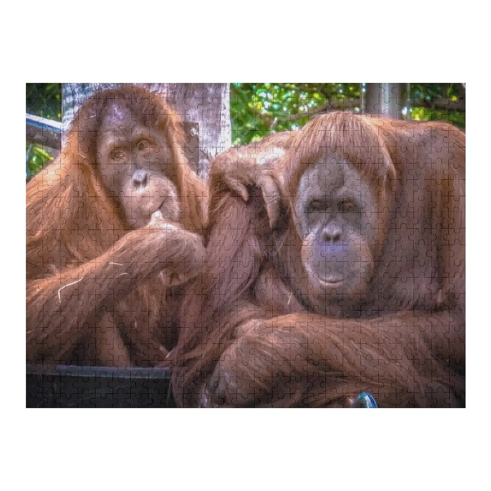 

The Naughty Orangutan Jigsaw Puzzle Personalized Baby Object Name Wooden Toy Custom With Photo Puzzle