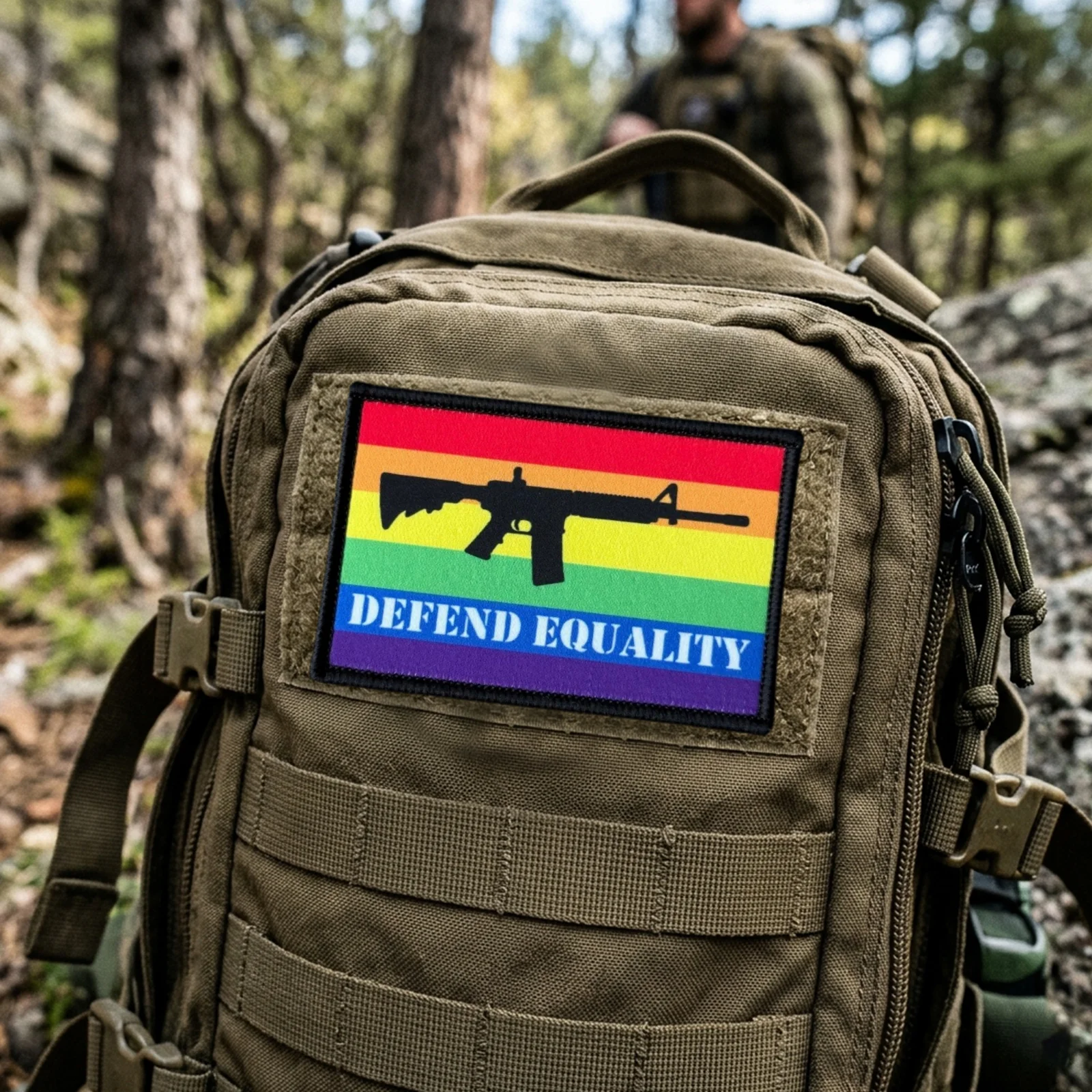 Defend Equality Printing Patch Tactical Vest Hook and Loop Badge Backpack Morale Appliques Stickers Armband Patches for Clothing