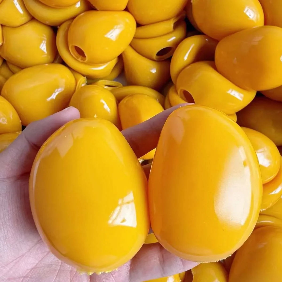 TPR Leere Kugelhülle DIY Handgemachtes Quetschball-Zubehör Hohle Mango-Form Hülle zum Befüllen Stressabbau-Spielzeugteile für Handarbeiten – Detail 4