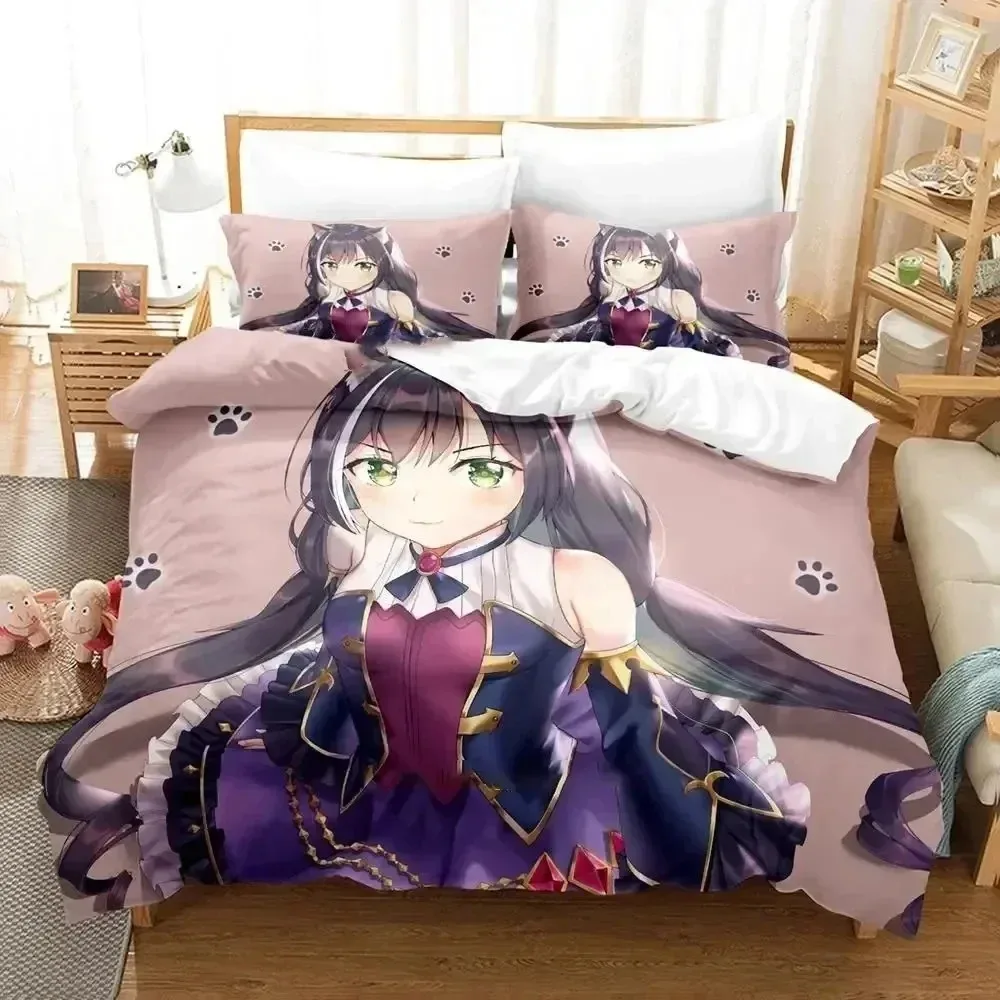 

3D Print Anime Game Princess Connect! ReDive Bedding Set Duvet Cover Bed Set Quilt Cover Pillowcase Queen Boys Adult