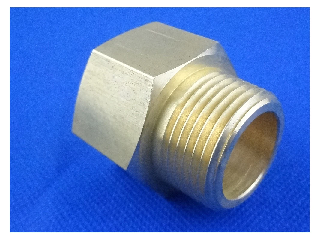 

MISOL 1 pcs of Adaptor fitting 1.25" BSP (DN32) male to 1.25" NPT (DN32) female, Brass, Adapter