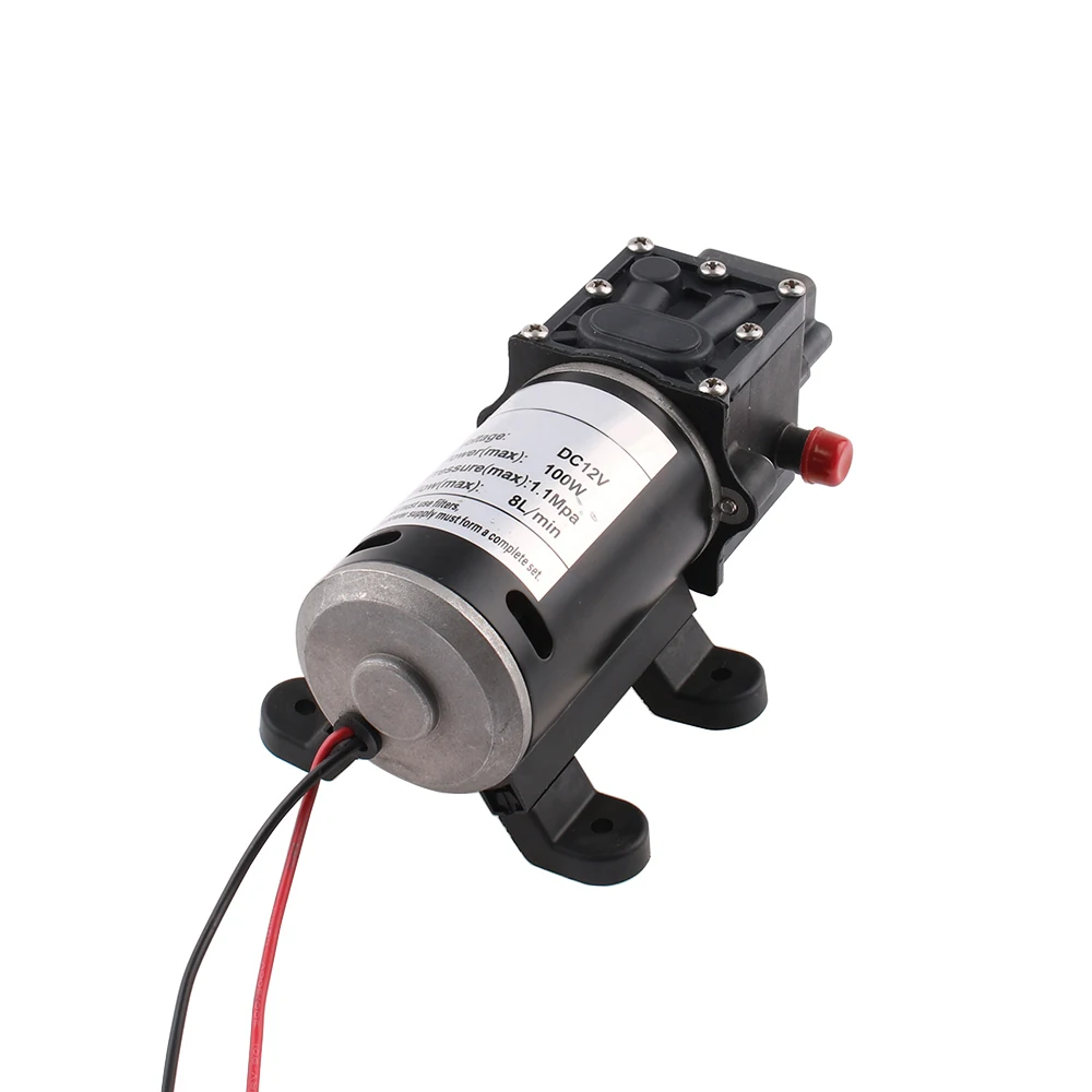 High pressure electric pump 100W self-priming booster reflow type Micro diaphragm pump for Pesticide irrigation DC 12V 24V