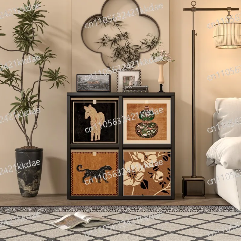 

Книжный шкаф-стеллаж для хранения, пылезащитный, модульный, с решетчатыми секциями, для дома, гостиной, настенный, витрина, коробка для хранения