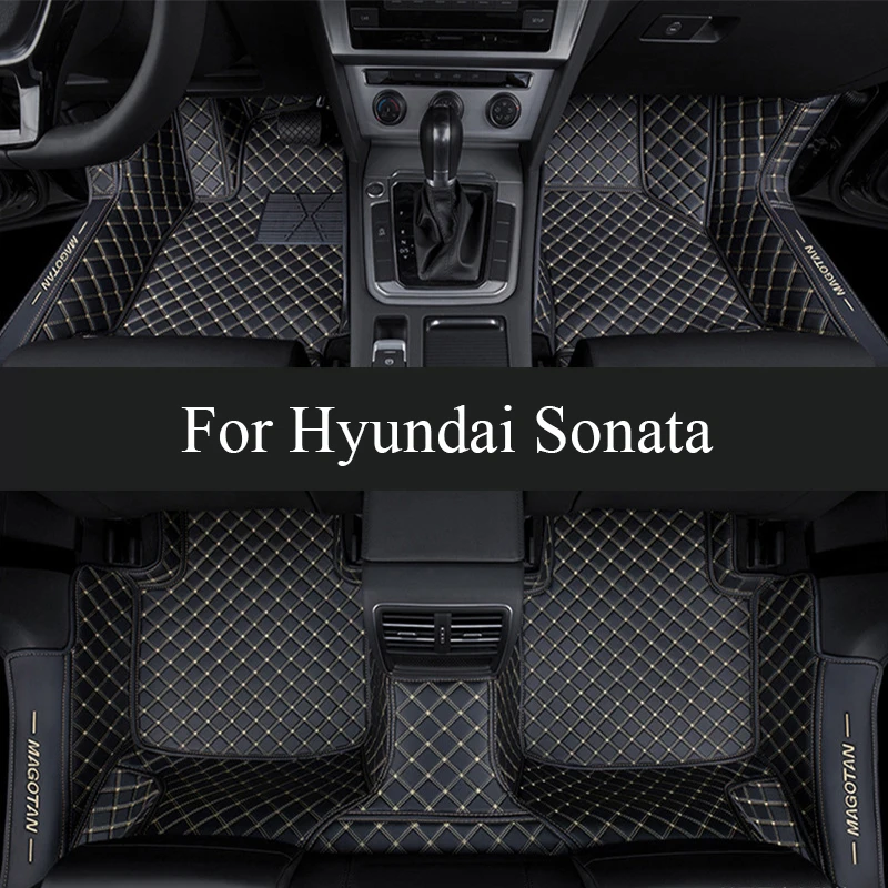 

Car Floor Mats For Hyundai Sonata i45 YF 2010~2014 Covers Rug Auto Interior Parts Luxury Mat Leather Carpet Car trunk mat 2011