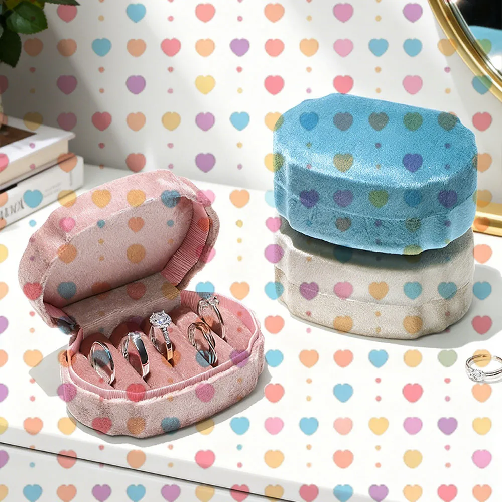 Velvet Ring Box Elegant Jewelry Packaging Box Jewelry Storage Display Case Premium Earring Storage Box For Jewelry Storage