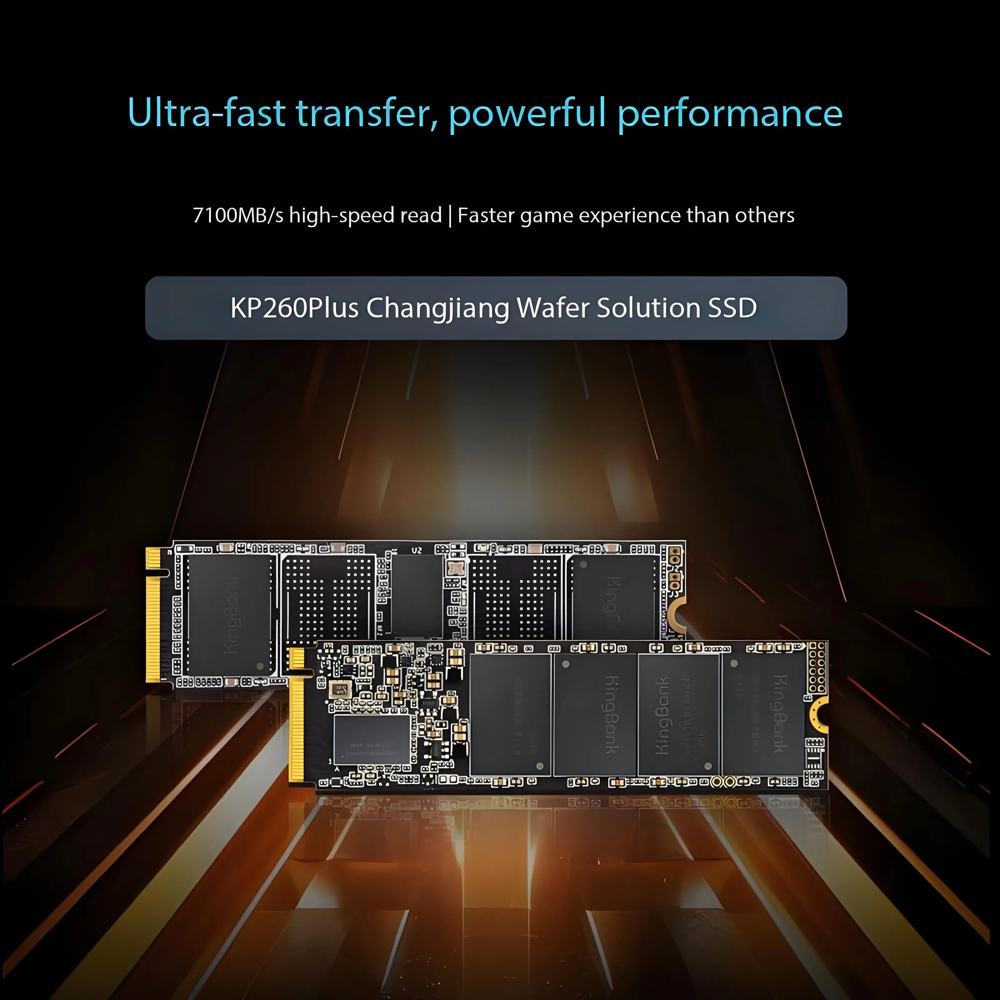 KingBank KP260 Plus 2TB NVMe SSD 本体 KINGBANK M.2 22x80 KP260 PLUS 512GB/1TB/2TB 6500/7100MB/S 4
