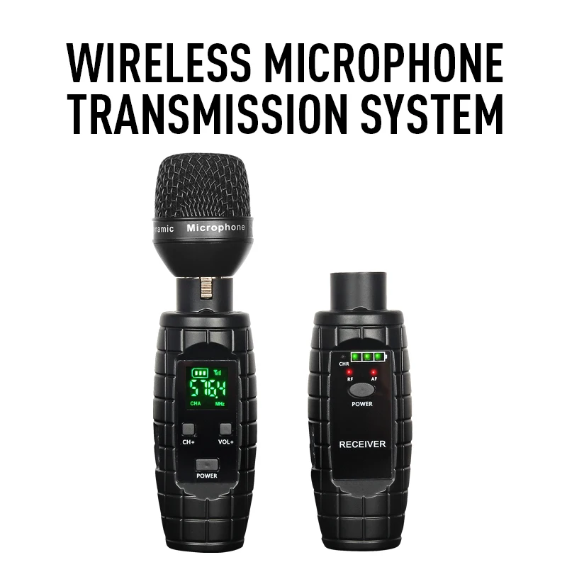 LMBGM A1 Pro Dynamic Microphone UHF Wireless Xlr Speaker Transmitter Adapter  Wired To Wireless Audio Transmitter System