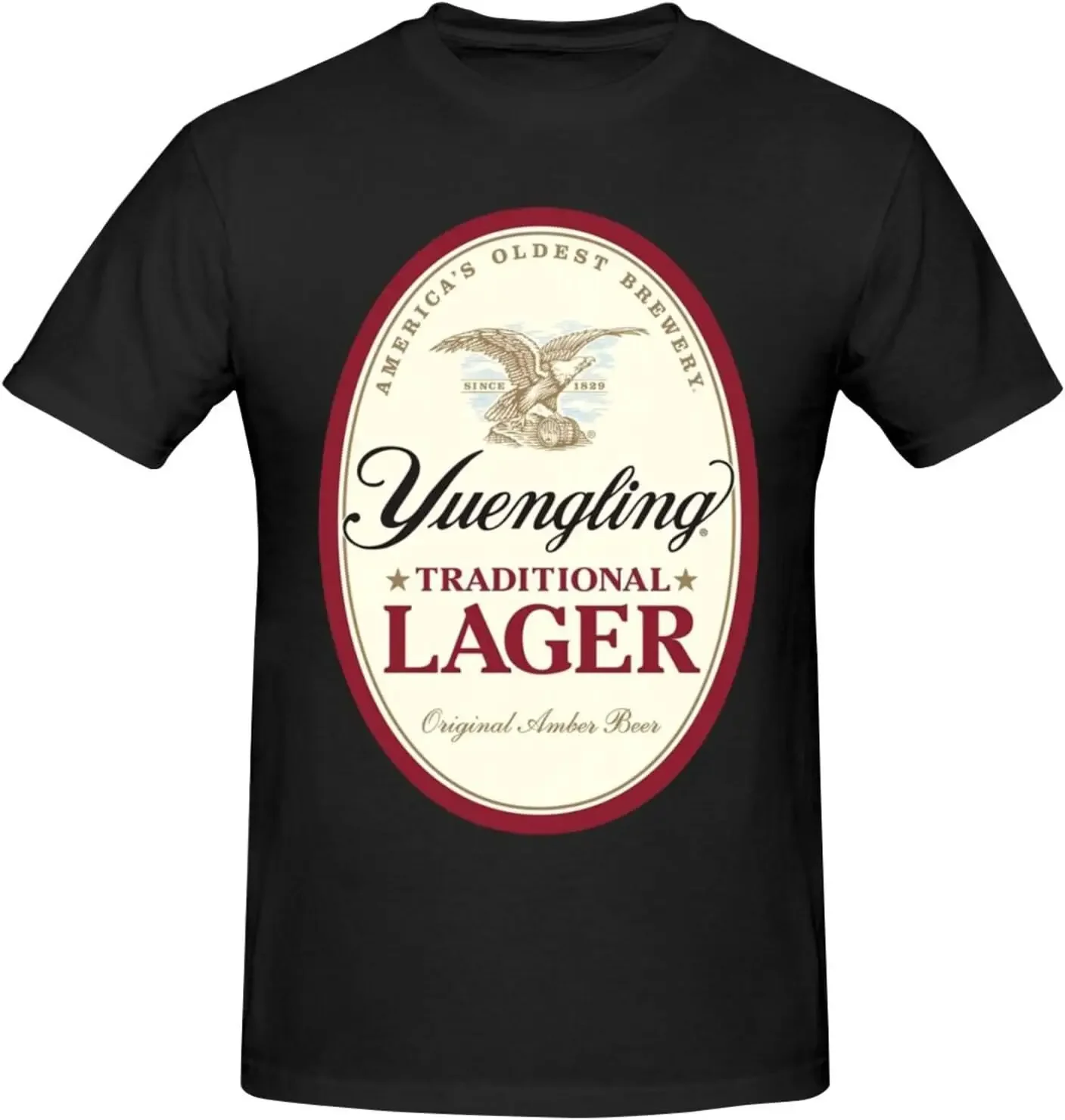 

Yuenglings Men's Classic Unisex Cotton T-Shirt for Men & Women, Classic Tee Black