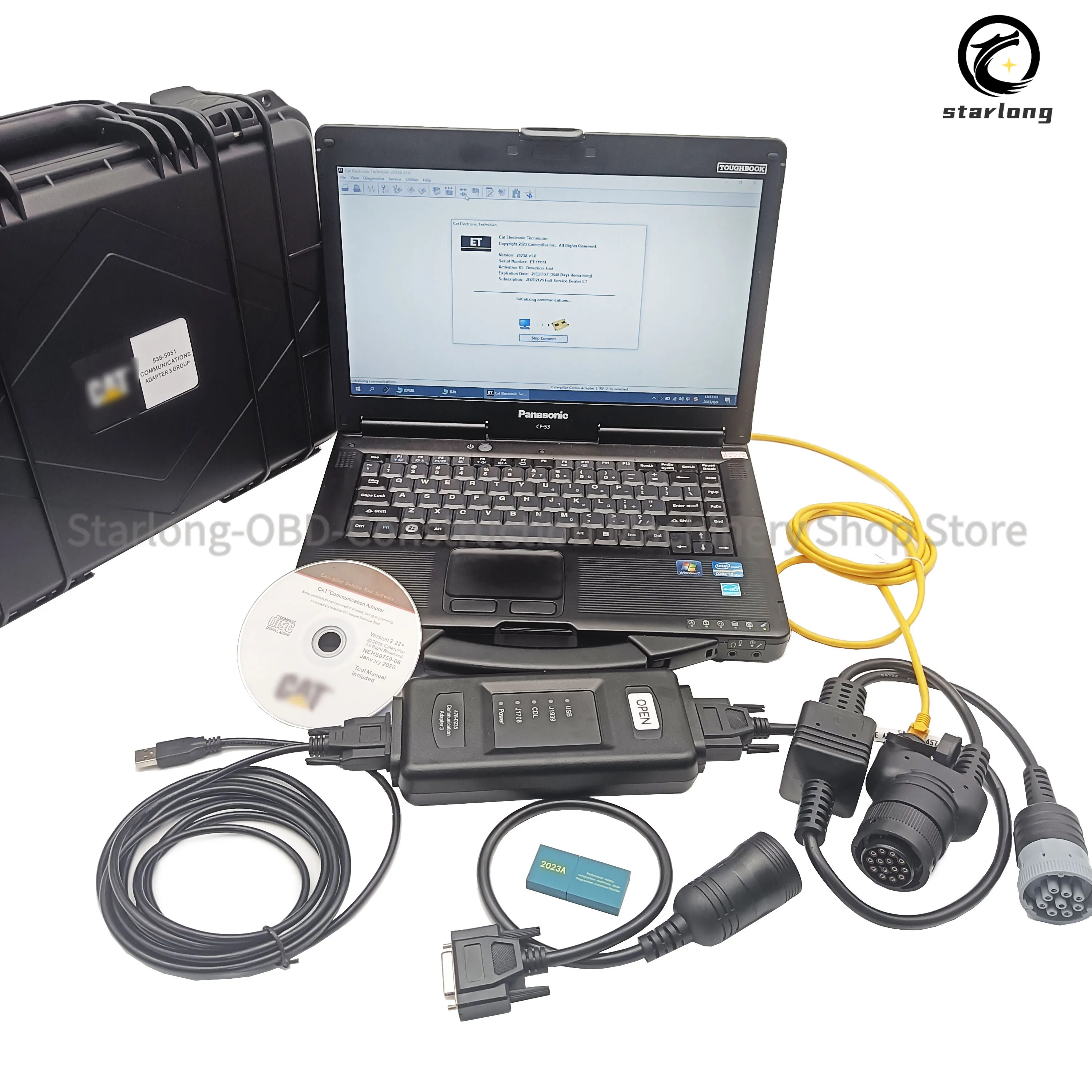 

2023A ET4 478-0235 Diagnostic Tool For Caterpillar 538-5051 Communication Adapter Truck Excavator Testing Scanner