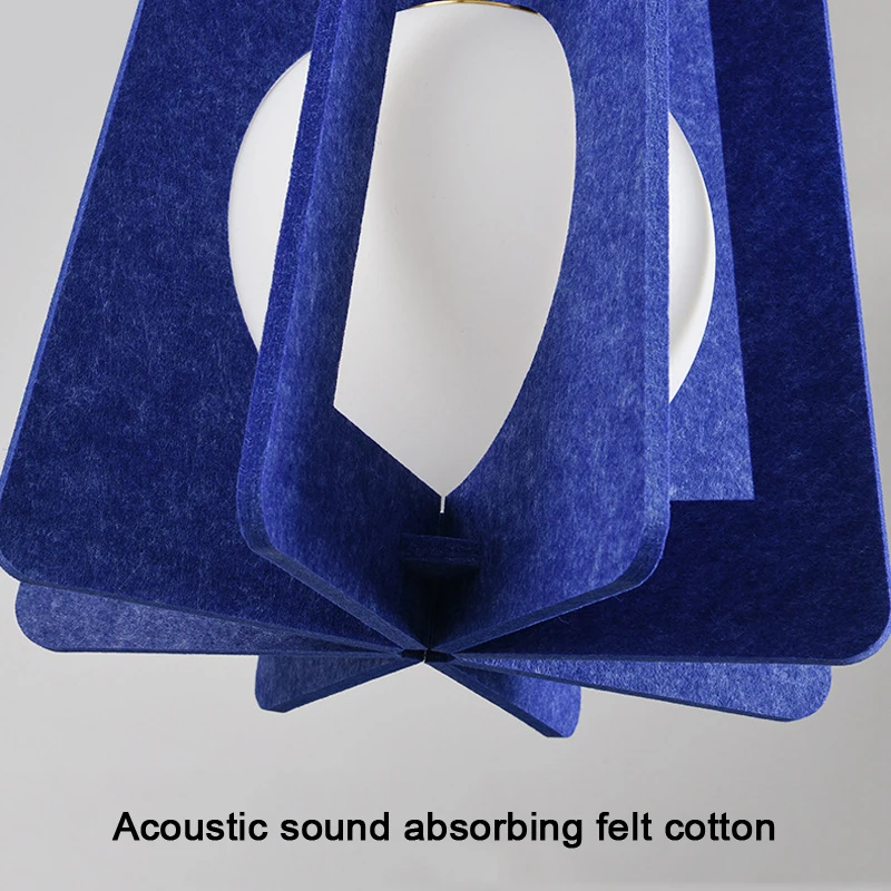 مصابيح ملونة لبار جزيرة المطعم، وغرفة اجتماعات بسيطة، وامتصاص صوتي للمقهى وسقف لباد لتقليل الضوضاء #1