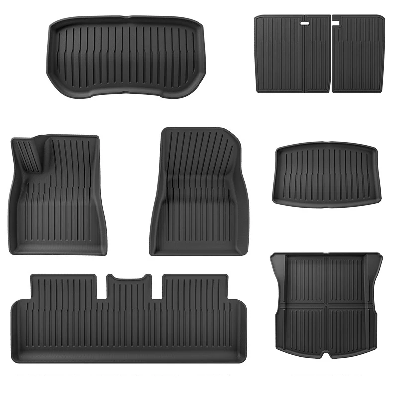 Per Tesla Model 3 Highland 2024 tappetini tappeto Full Foot Pad copertura di protezione TPE anteriore posteriore tronco schienale cuscino coperta