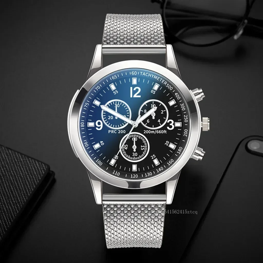 

Luxury Men's Business Quartz Watches Stainless Steel Round Dial Casual Wristwatch 2024 Modern Classic Clock